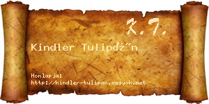 Kindler Tulipán névjegykártya